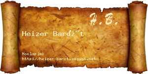 Heizer Barót névjegykártya